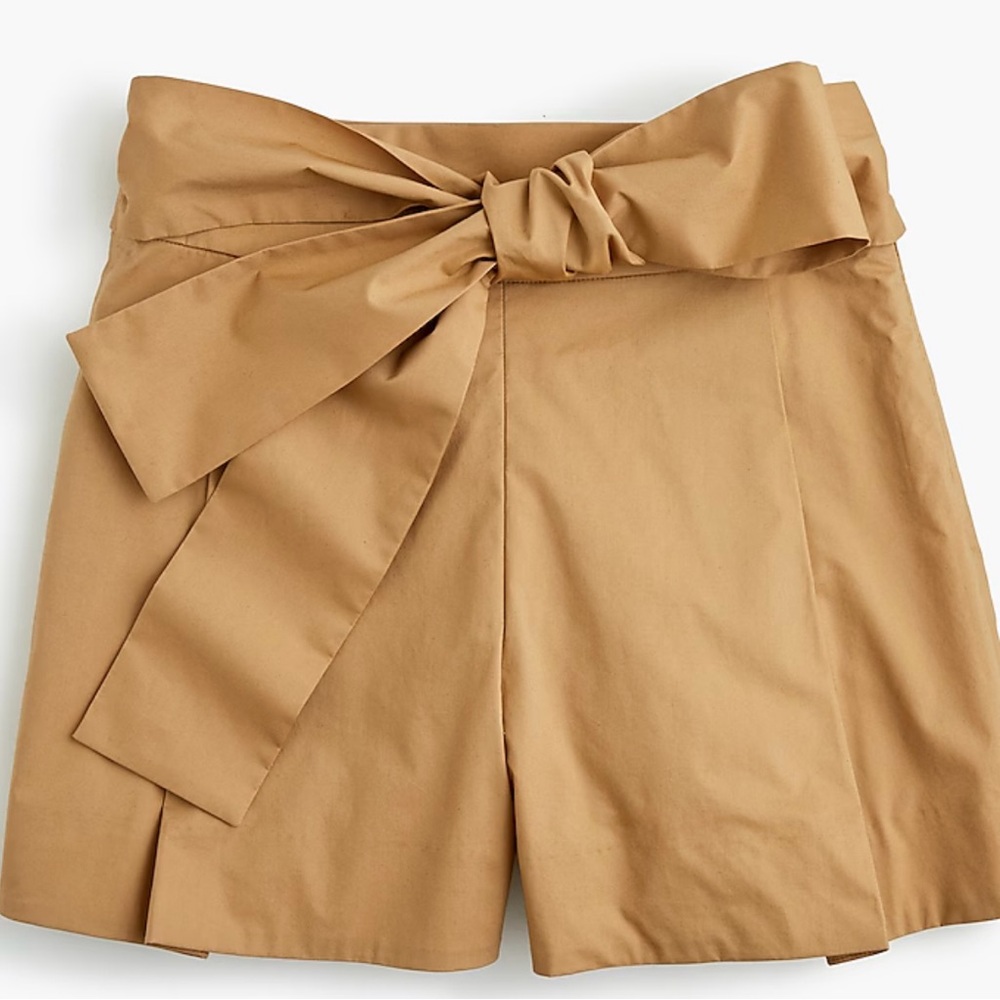 J. Crew Tie-waist short in cotton poplin